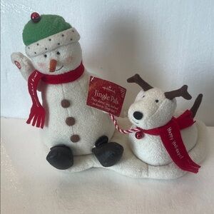 Y2K Hallmark jingle pals Snowman snow what fun dance sing bark jingle bells new